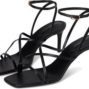 SCHUTZ NWT Bari Mid Black Strappy Heels